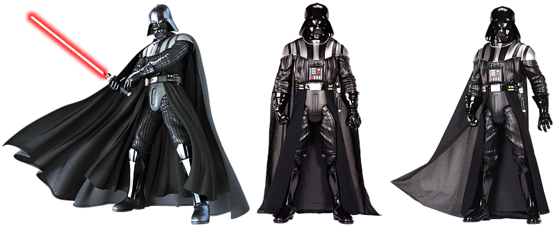Figure, Toys, Darth Wader, Star Wars - Star Wars Png (909x340), Png Download
