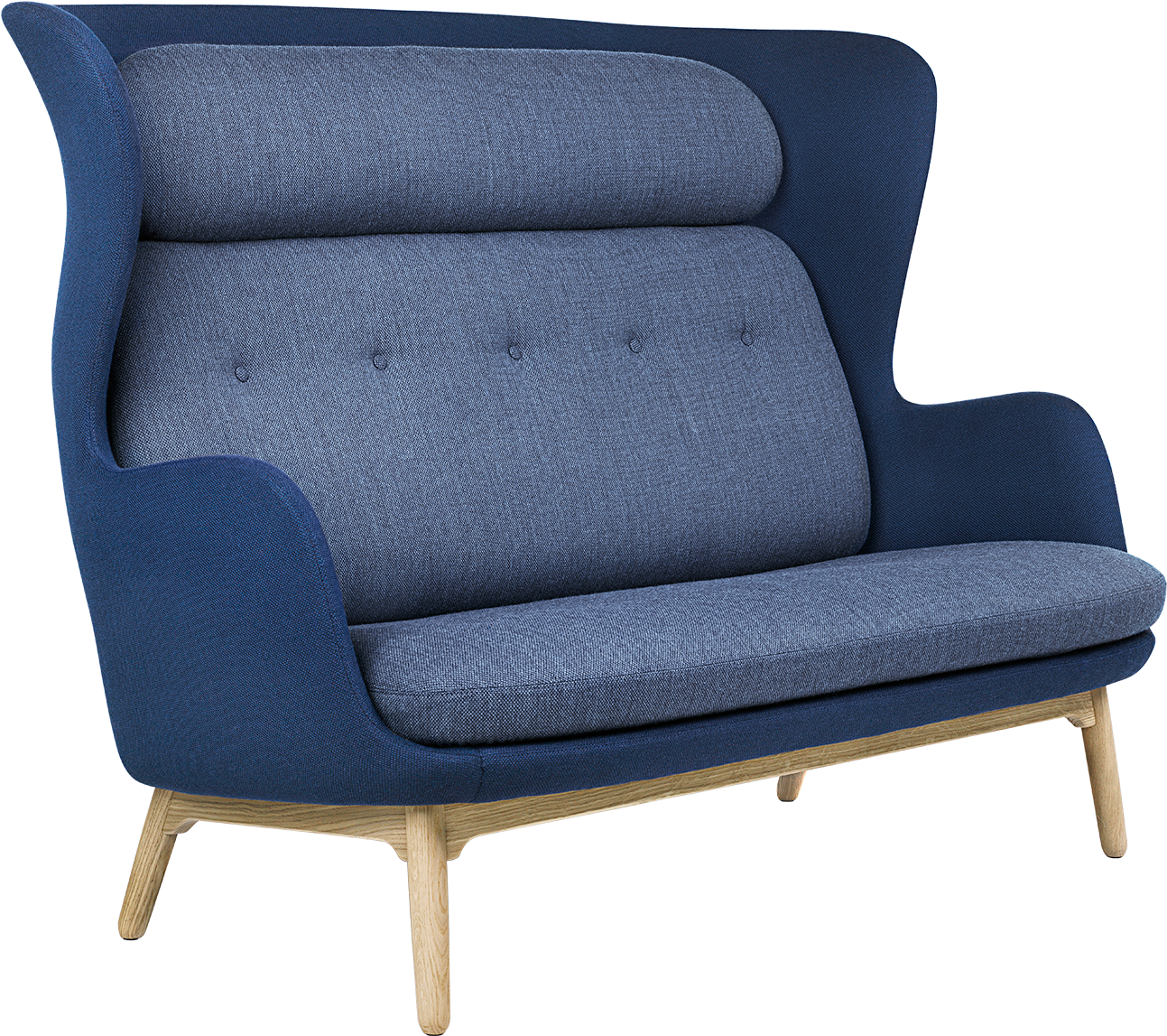 Ro Sofa Designers Selection Blue Angled - Couch (1600x1840), Png Download