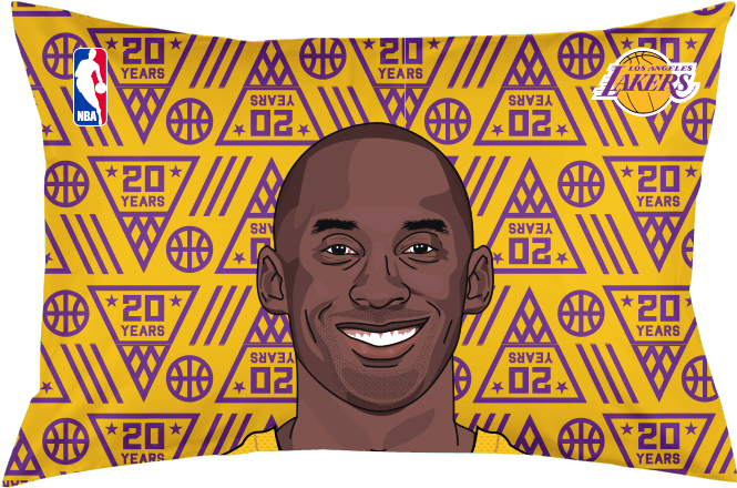 Kobe Bryant Limited Edition "20 Years" Pillow Case - Pillow (756x755), Png Download