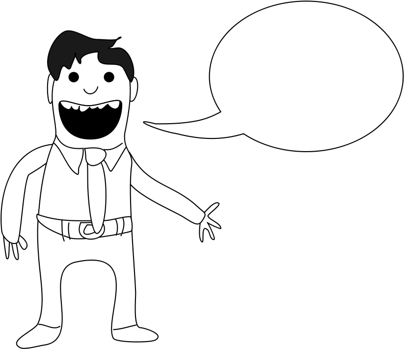 Man With Speech Bubble Png Images (600x545), Png Download