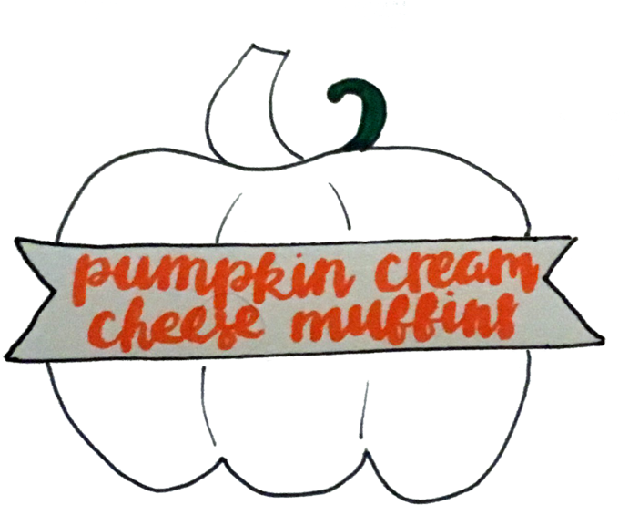 Pumpkin Cream Cheese Muffins Life Handwritten Clip (750x608), Png Download