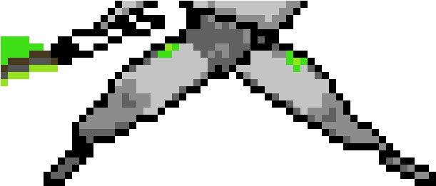 Genji Pixel Art - Pixel Art Pixel Genji (700x260), Png Download