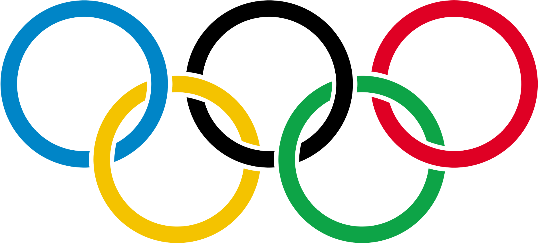 Olympic Rings Transparent Png Stickpng Sports - Logo Jeux Olympiques Png (2000x971), Png Download