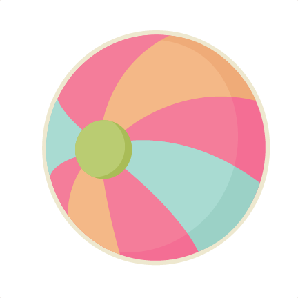Beach Ball Svg Cut File Free Svg Cuts Summer Svgs Beach - Cute Beach Ball Clipart (432x432), Png Download