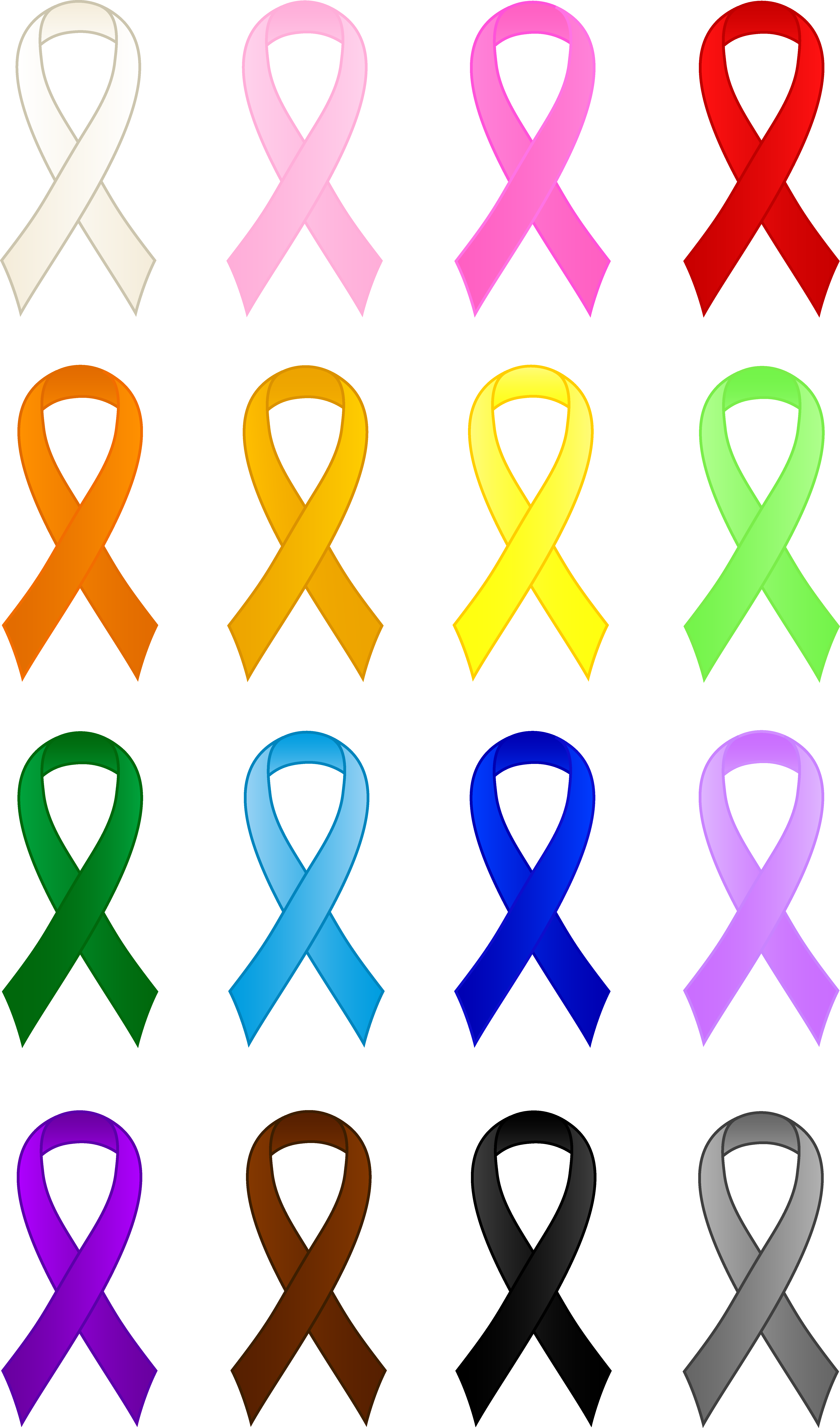 Breast Cancer Ribbon Pink Ribbon - Awareness Ribbons Clipart (5160x8769), Png Download