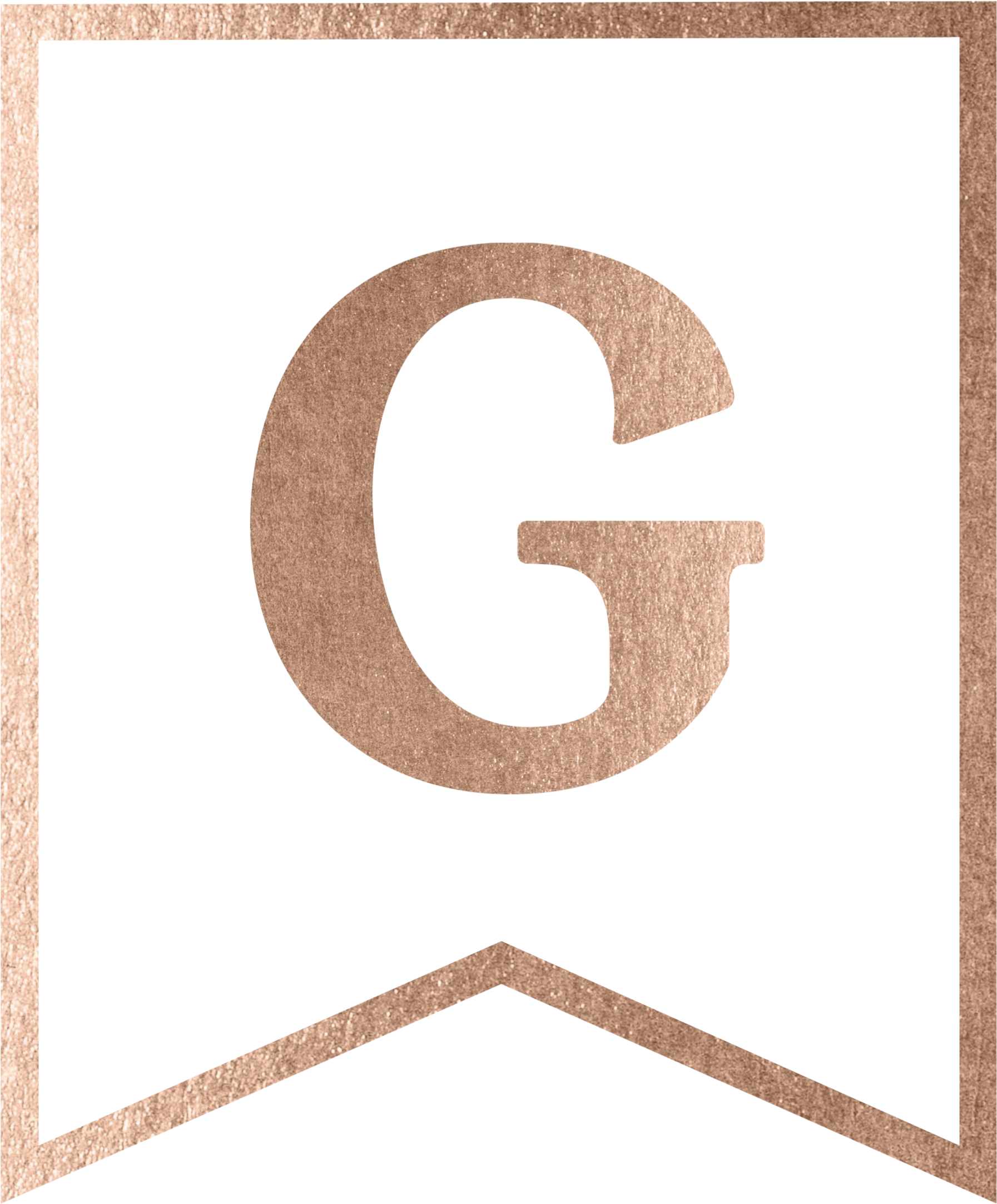 Rose Gold Banner Png - Free Printable Rose Gold Letters (2083x3125), Png Download