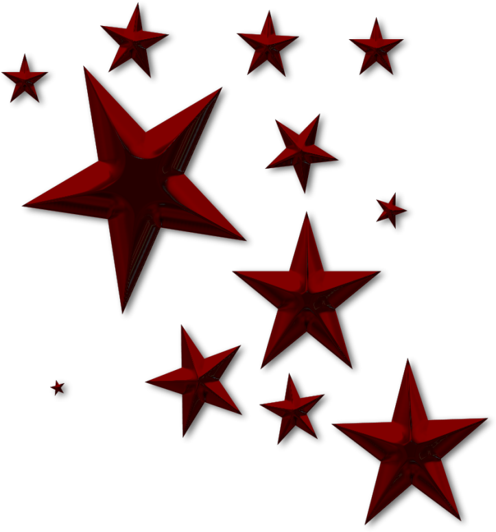 Shooting Star Clipart Star Cluster - Red Stars Clip Art (870x870), Png Download
