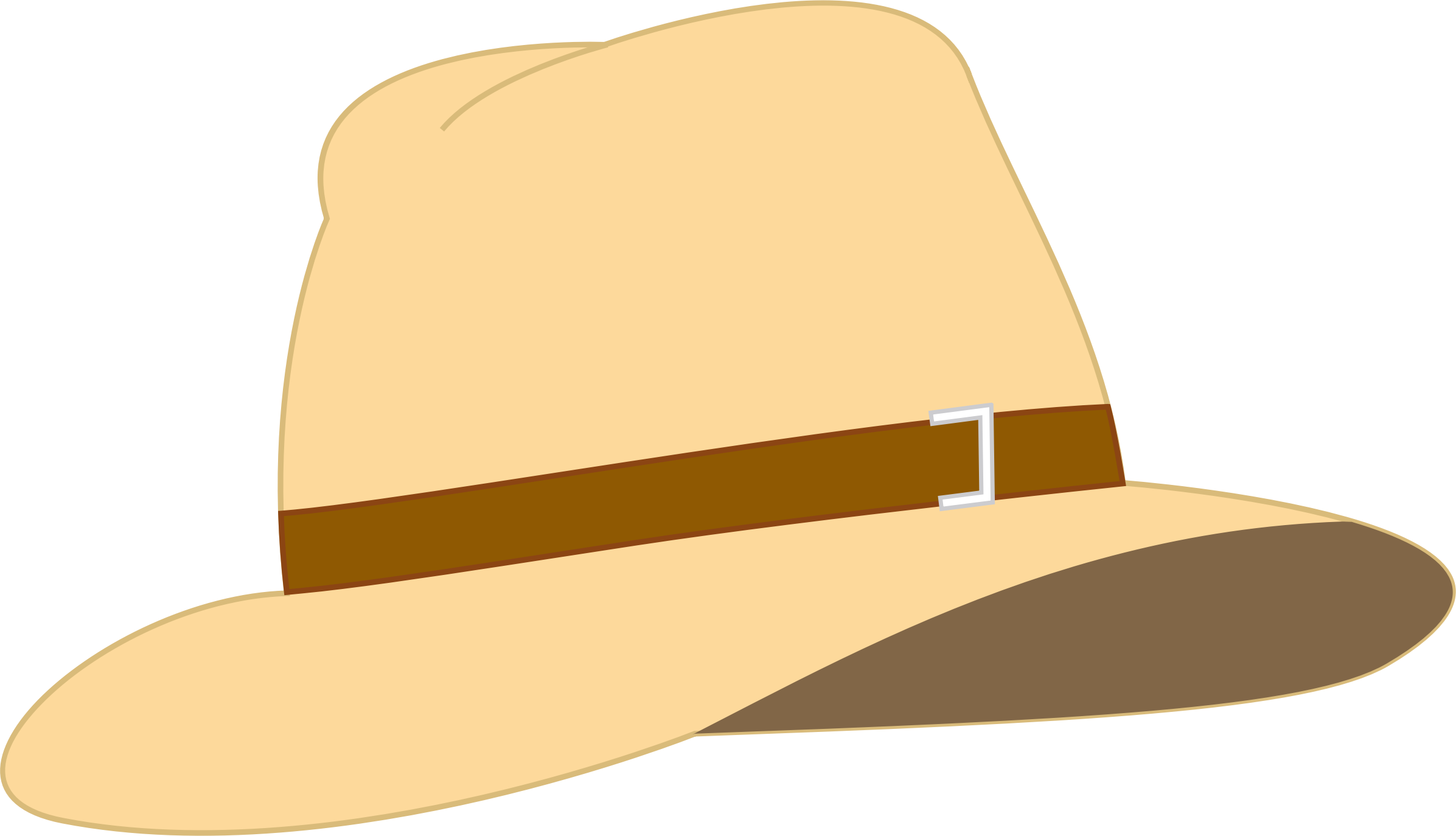 This Free Icons Png Design Of Beige Fedora Hat (2393x1374), Png Download
