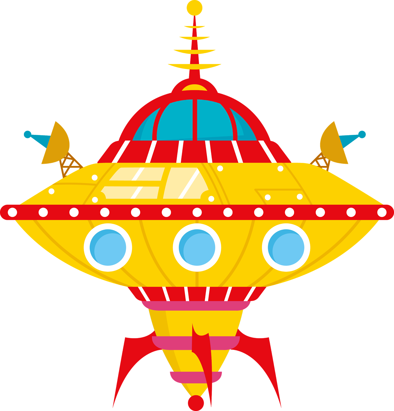 Aliens, Astronauts, And Spaceships How Fun - Clip Art (1534x1600), Png Download