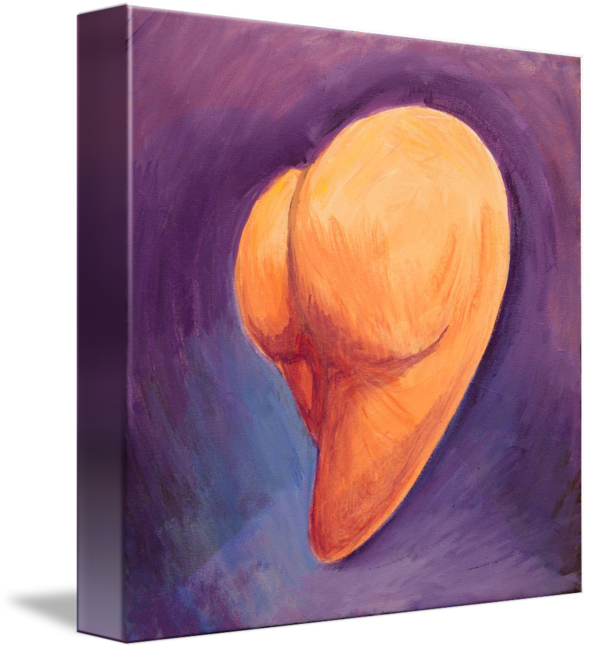 Clip Art Free Stock Heart Shaped Butt Light Study By - Drawing (589x650), Png Download