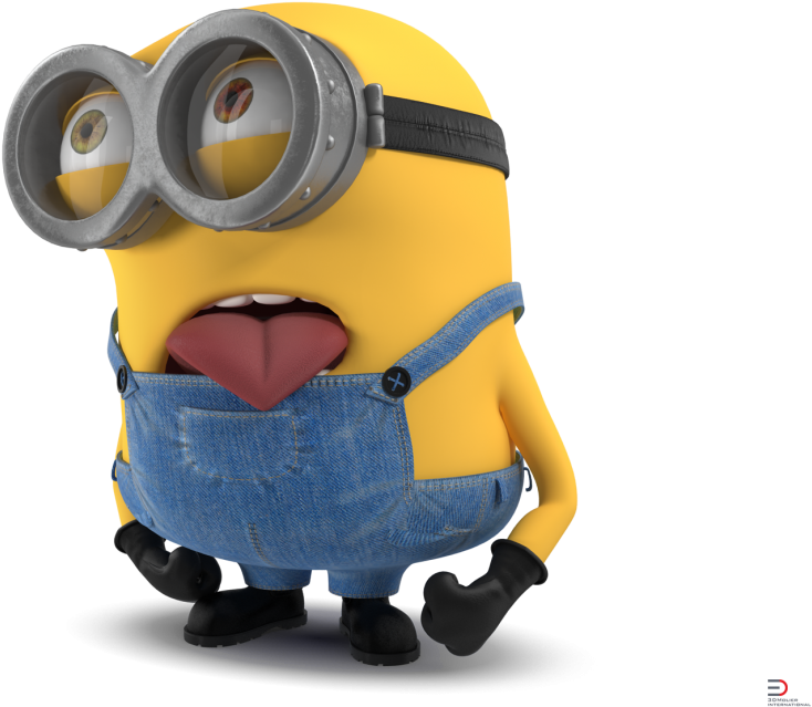 6 Two Eyed Minion Royalty-free 3d Model - Imagen Minion En Png (920x690), Png Download