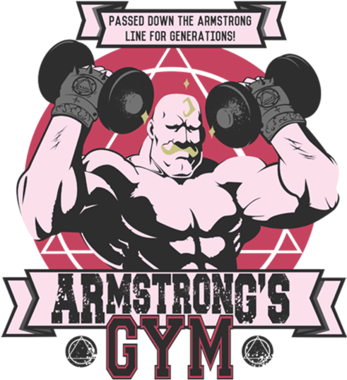 Fullmetal Alchemist T-shirt - Fullmetal Alchemist Armstrong Tshirt (630x630), Png Download