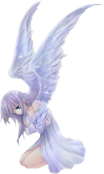 Sad Angel Png - Manga Angeli (402x600), Png Download