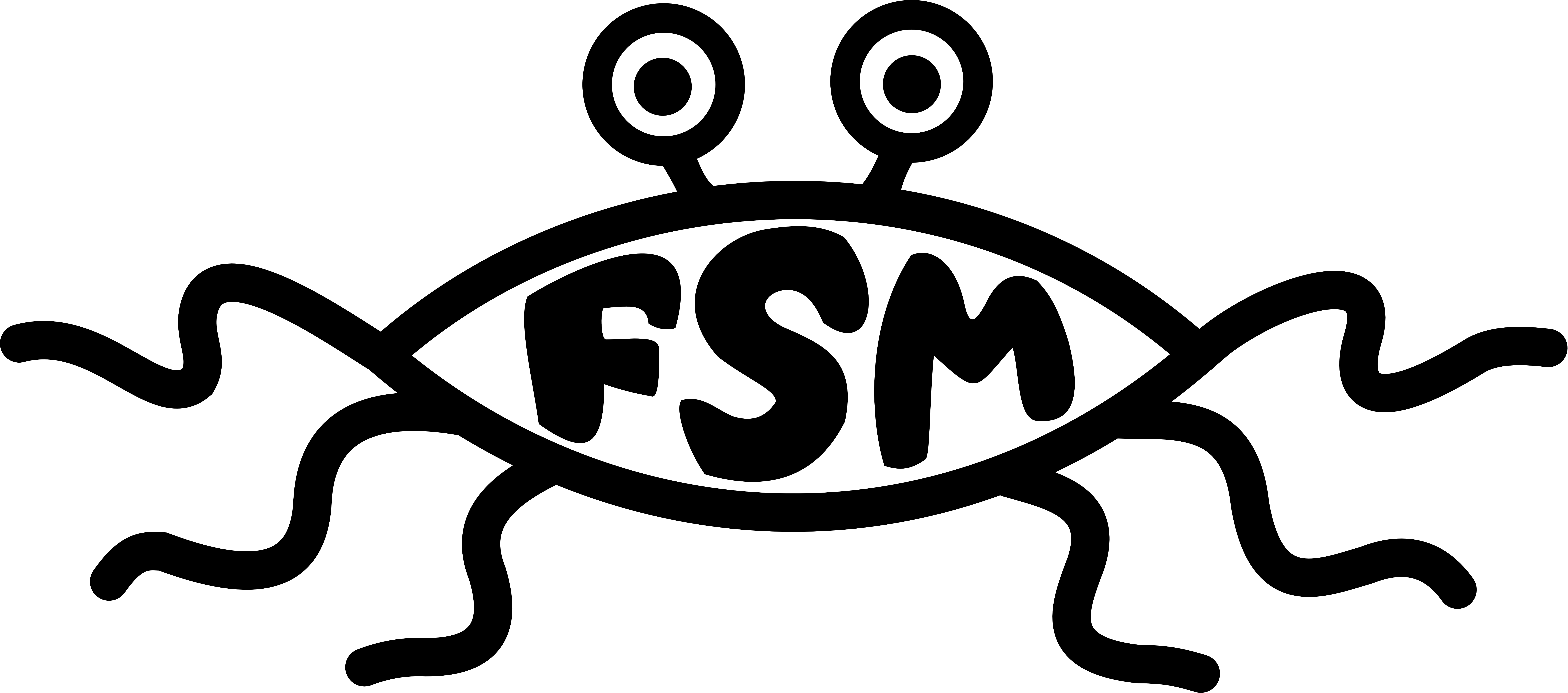 Download Wallpaper Flying Spaghetti Monster - Church Of The Flying Spaghetti Monster Symbol (9016x3983), Png Download