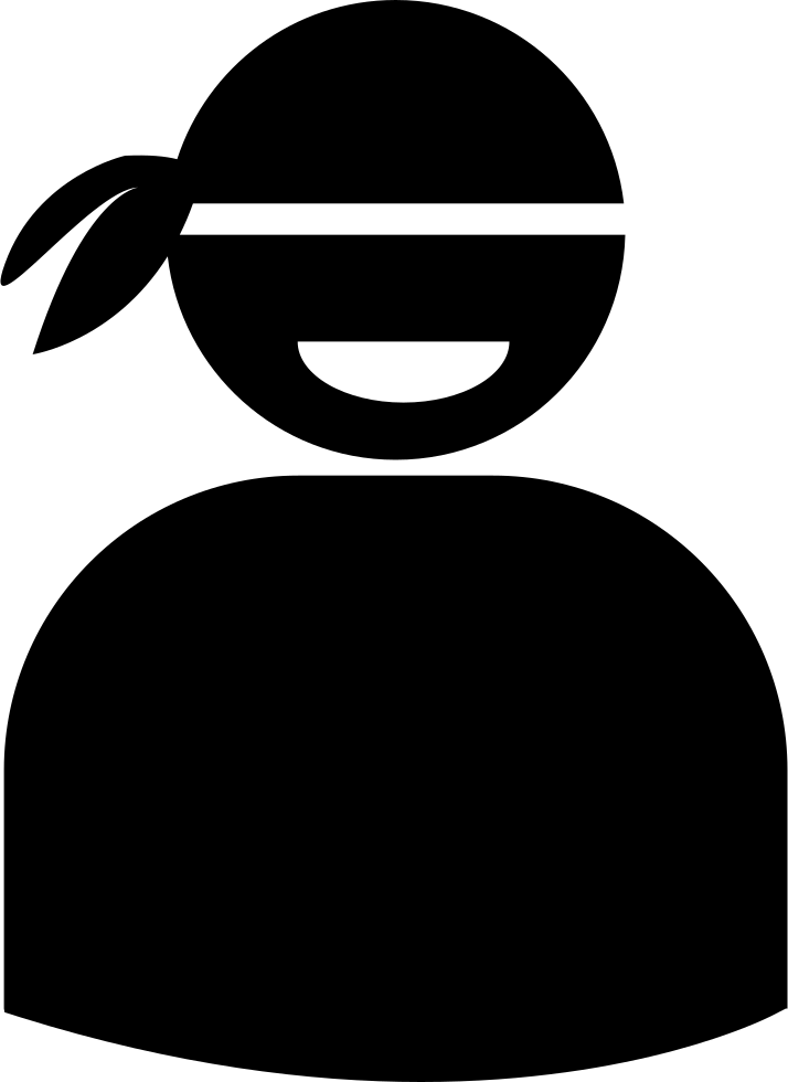 Download Male With Bandana Silhouette Comments Headband Full Size