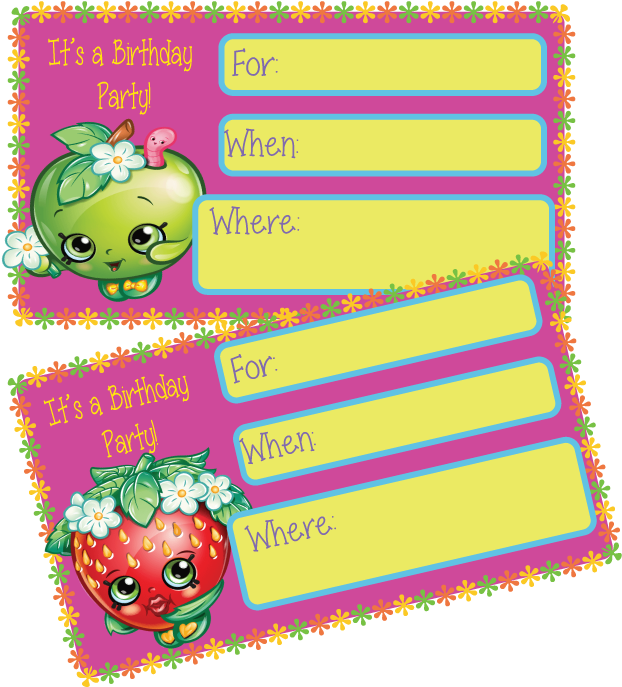 Shopkins Party Printables - Shopkins Birthday Shopkins Invitations (665x698), Png Download