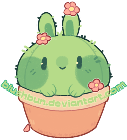 Tumblr Clipart Cactus - Transparent Cute Cactus (500x565), Png Download