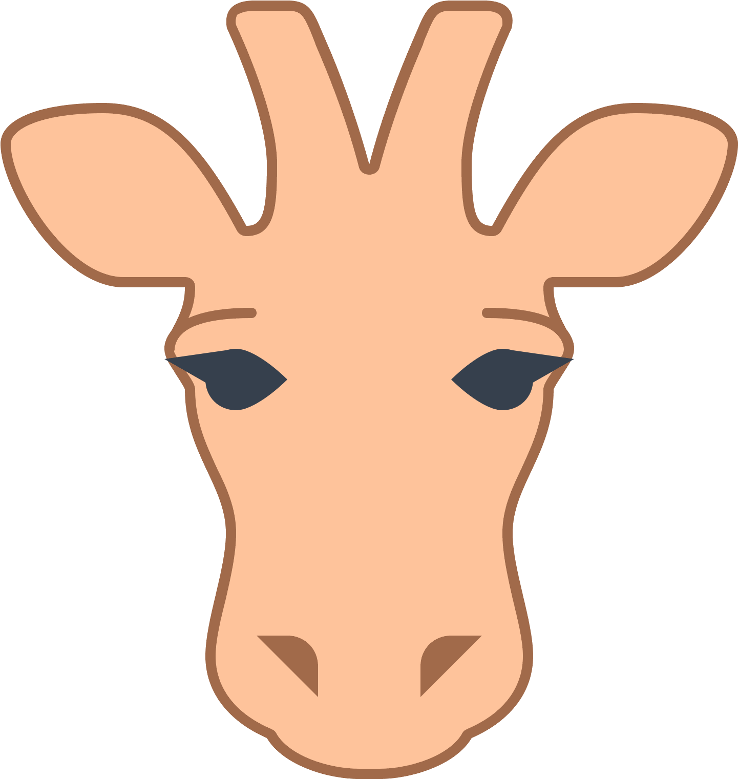 This Icon Is Depicting A The Head Of A Giraffe And - Icon (1600x1600), Png Download
