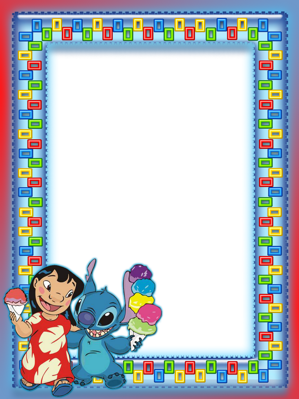 Lilo And Stitch Frame (1200x1600), Png Download