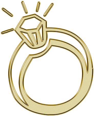 Ring, Gold, Golden, Symbol, Glitter, Wedding - Gold (720x720), Png Download