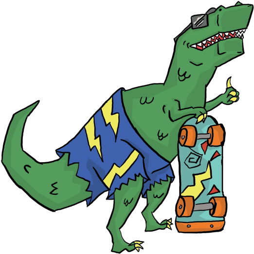 Card Of The Day - Dinosaur Animation Gif Png (640x544), Png Download