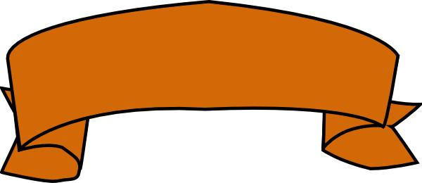 Clipart Info - Orange Banner Clip Art (600x260), Png Download