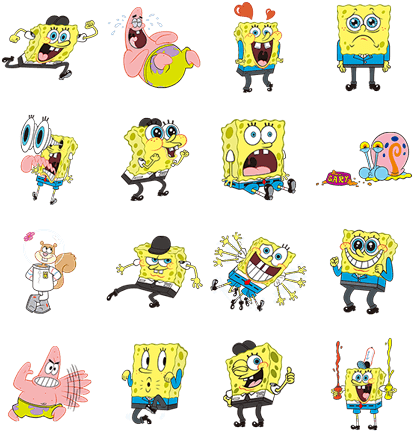 สติ๊กเกอร์ ส ปอง บ๊ อบ (420x448), Png Download