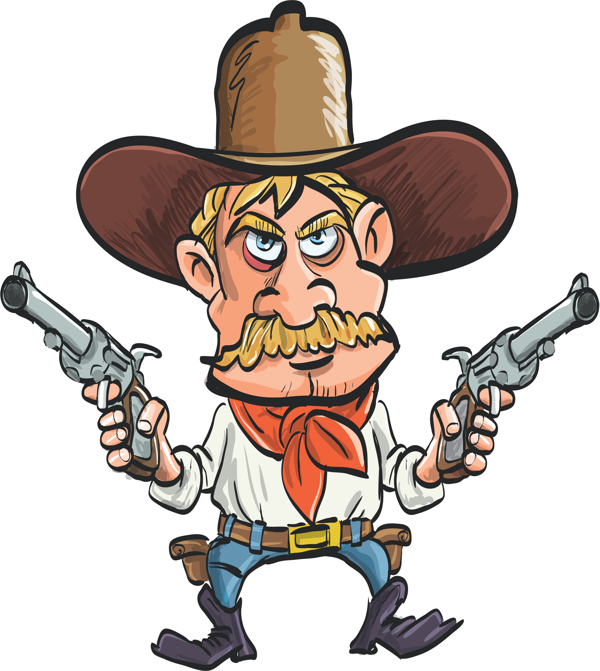 More From My Site - Cartoon Cowboy (1932x2163), Png Download