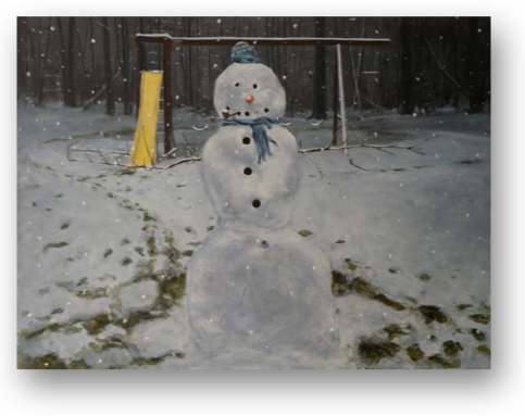 Snowman~open Arms - 30"x40" - - Open Arms (483x383), Png Download