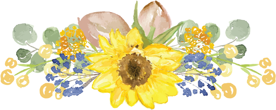 Straightsunflower - Wedding (1000x453), Png Download