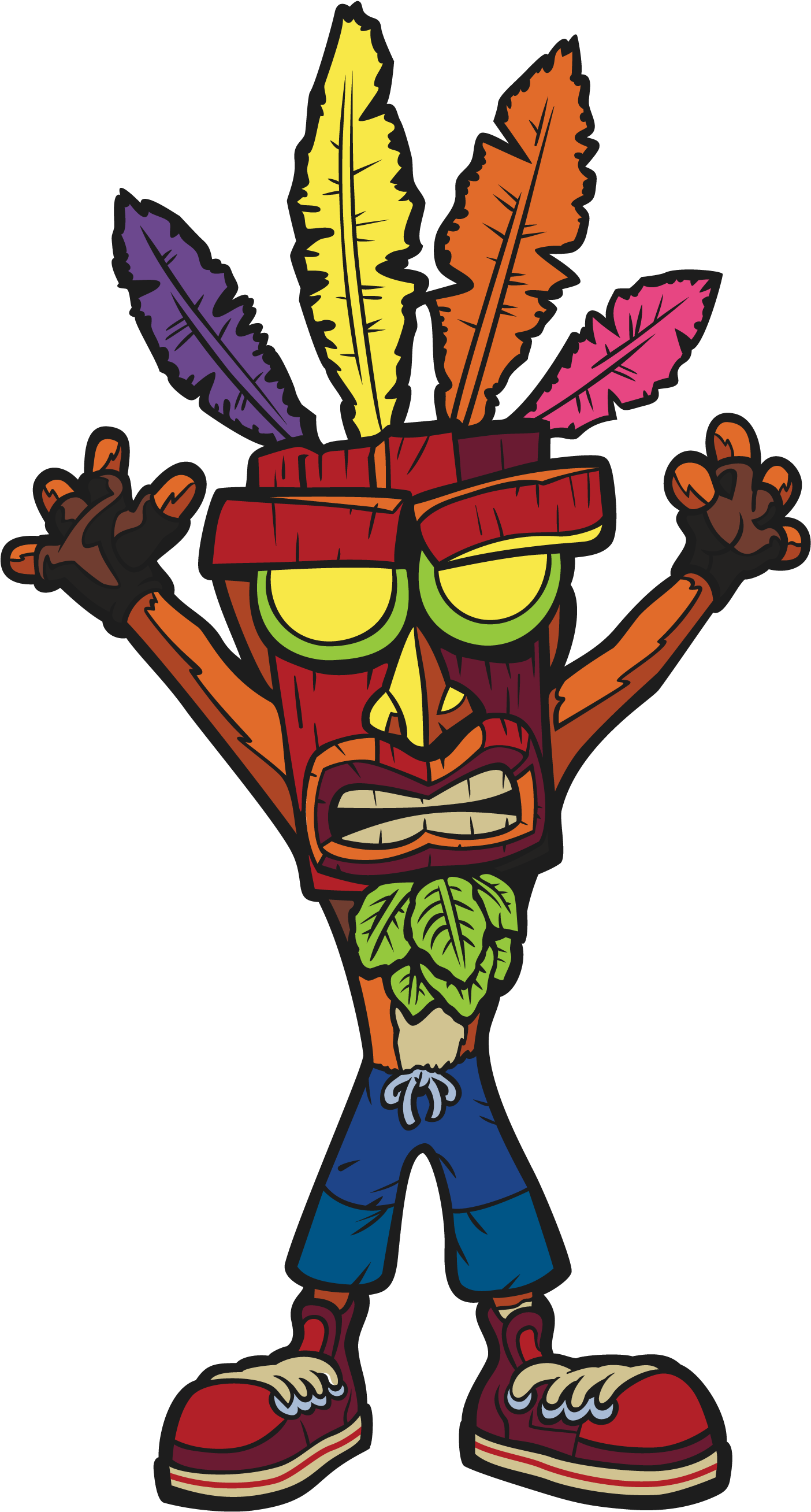 Crash Bandicoot Aku Aku - Crash Bandicoot (2000x3500), Png Download