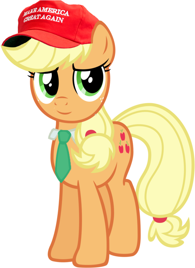 Applejack, Cap, Donald Trump, Edit, Hat, Make America - Applejack Make America Great Again (894x894), Png Download