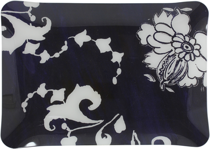 1 Small Acrylic Serving Tray Indigo - Gien Small Indigo Acrylic Serving Tray (869x869), Png Download