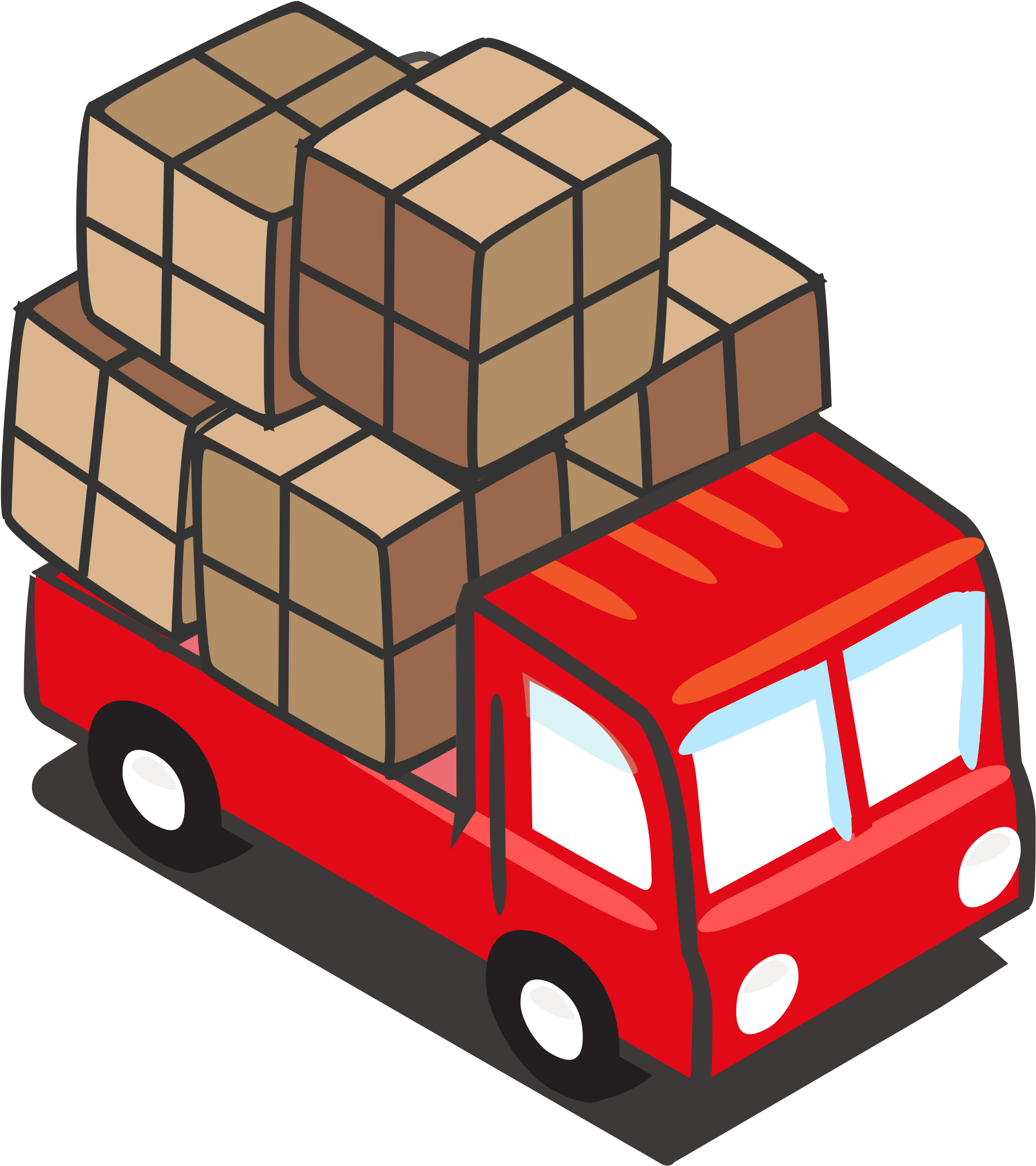 This Free Icons Png Design Of Red Truck (2135x2400), Png Download