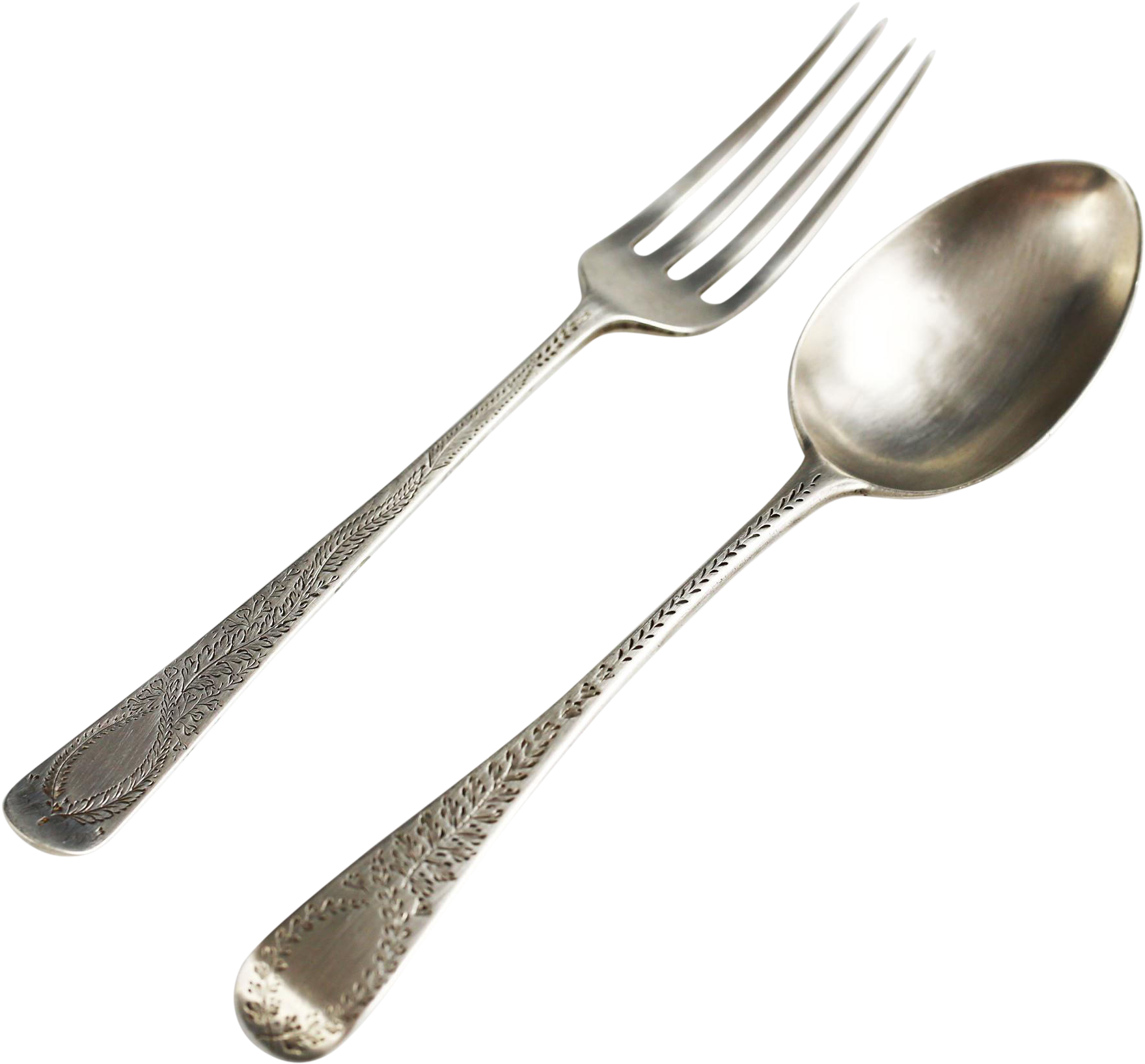 Silver Fork Png Background Image - Real Spoon And Fork Png (1758x1758), Png Download