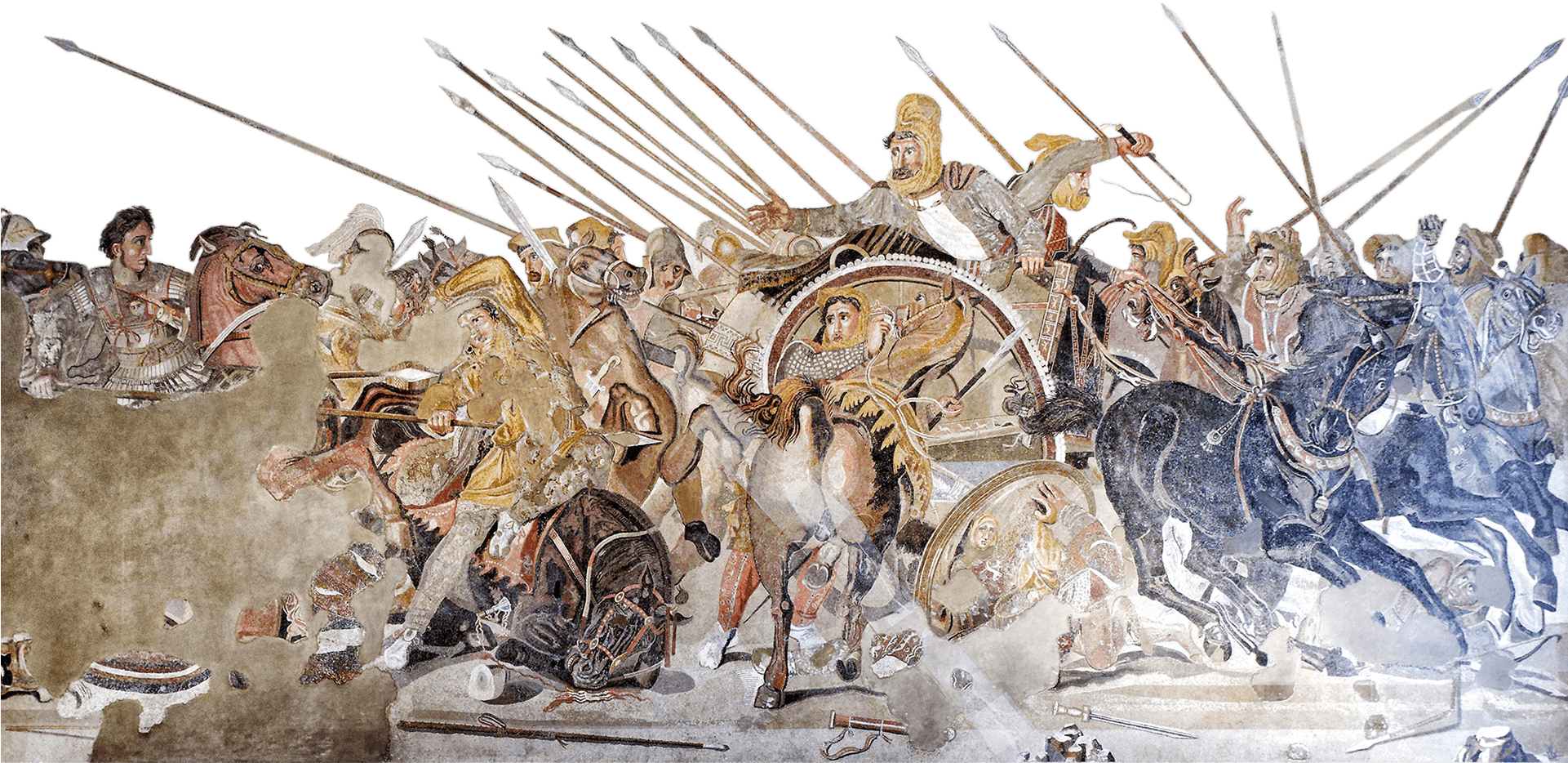 Mosaico De Alejandro - Naples National Archaeological Museum (1920x950), Png Download
