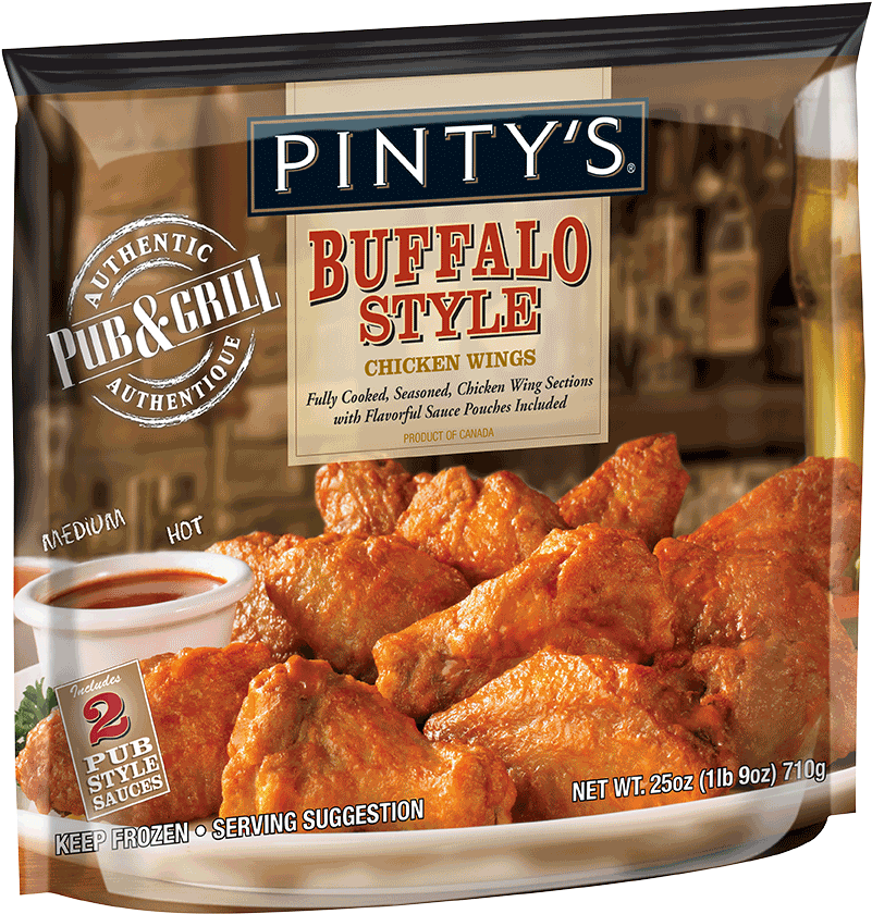 Pinty's P&g Buffalo Style Chicken Wings - Pinty's Pub & Grill Pinty's Pub And Grill Buffalo (864x936), Png Download