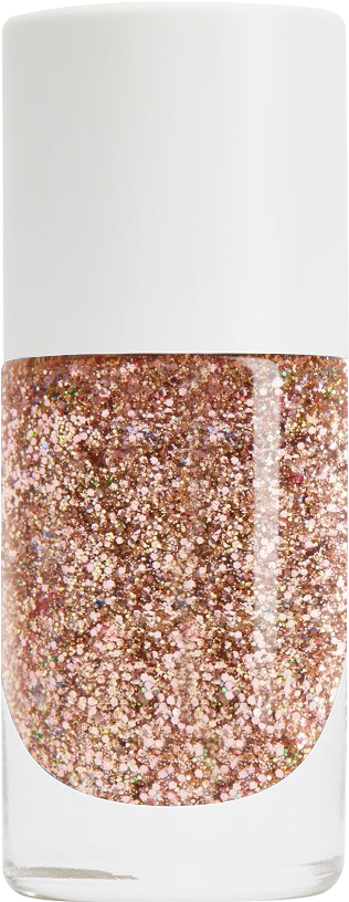 Gold Glitter Nail Polish, Non-toxic, Water Based - Vernis Isis Paillettes - Nailmatic (398x901), Png Download