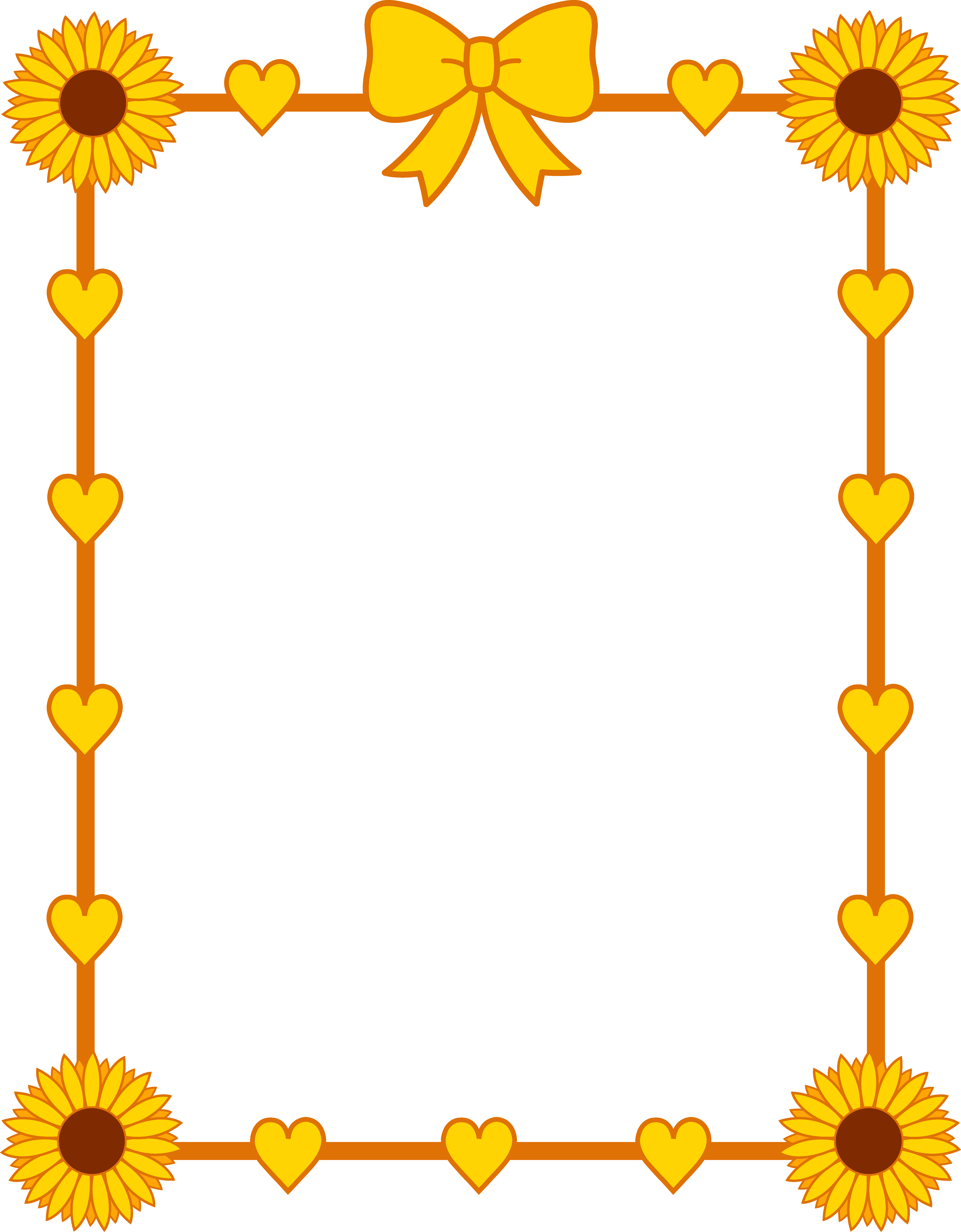 Yellow Border Frame Png Photo Png Mart (6671x8554), Png Download