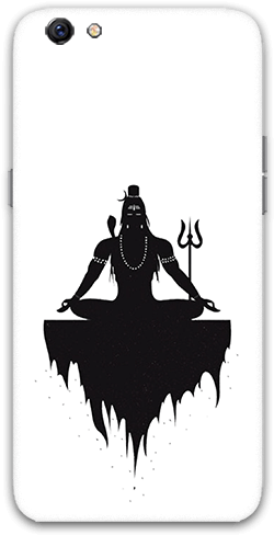 Lord Shiva Meditation Oppo F3 Plus Mobile Back Case - Mahadev Black (600x600), Png Download