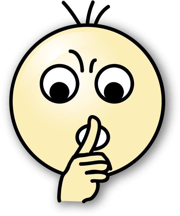 Clipart - Pssst - Don T Make Noise (800x800), Png Download