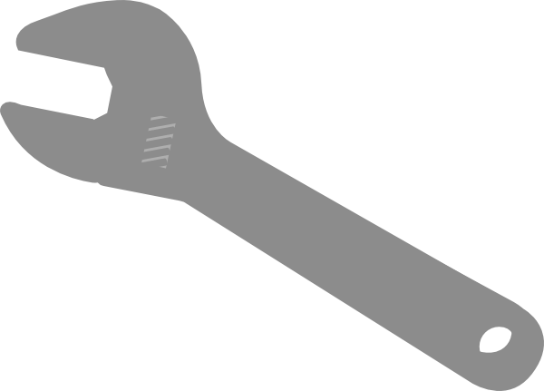 Wrench Clip Art At Clker - Wrench Clipart Png (600x431), Png Download