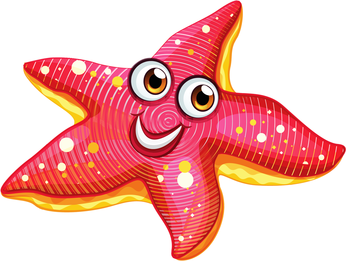 Clip Free Download Kawaii Clipart Starfish - Sea Star Cartoon Png (1280x1035), Png Download