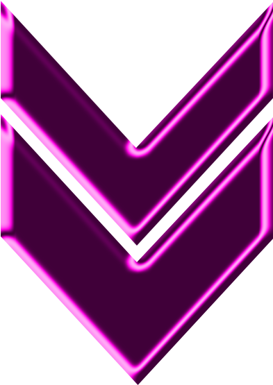 Double Arrow Magenta Neon Down - Purple Down Arrow Png (591x591), Png Download