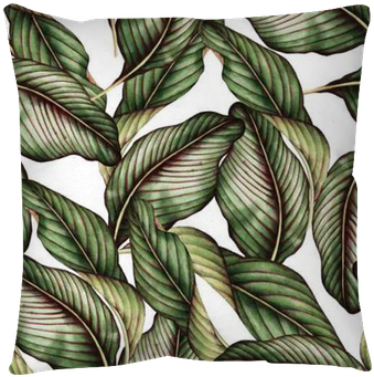 Seamless Floral Pattern With Tropical Leaves, Watercolor - Pattern Floreale (400x400), Png Download