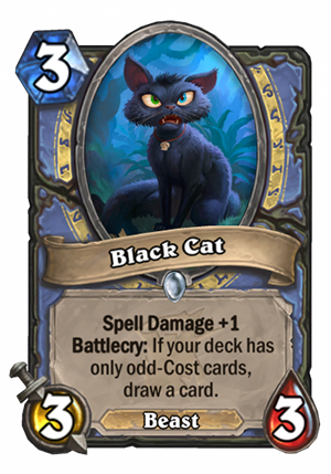 Black Cat Card - Vex Crow Hearthstone (300x429), Png Download