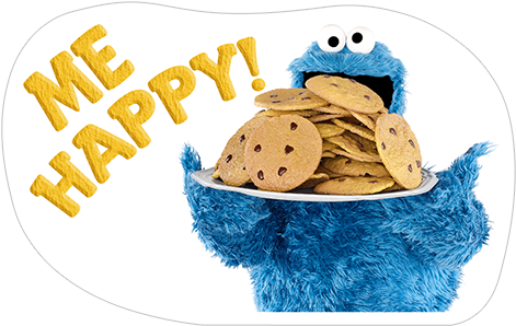 Viber Sticker «cookie Monster Stickers» - Sticker (490x317), Png Download