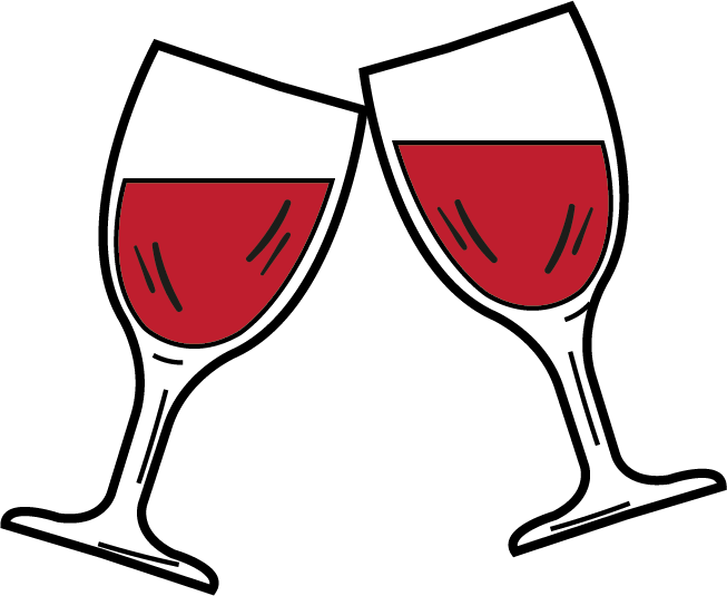 Wine Clipart - Copas De Vino Dibujo (653x535), Png Download