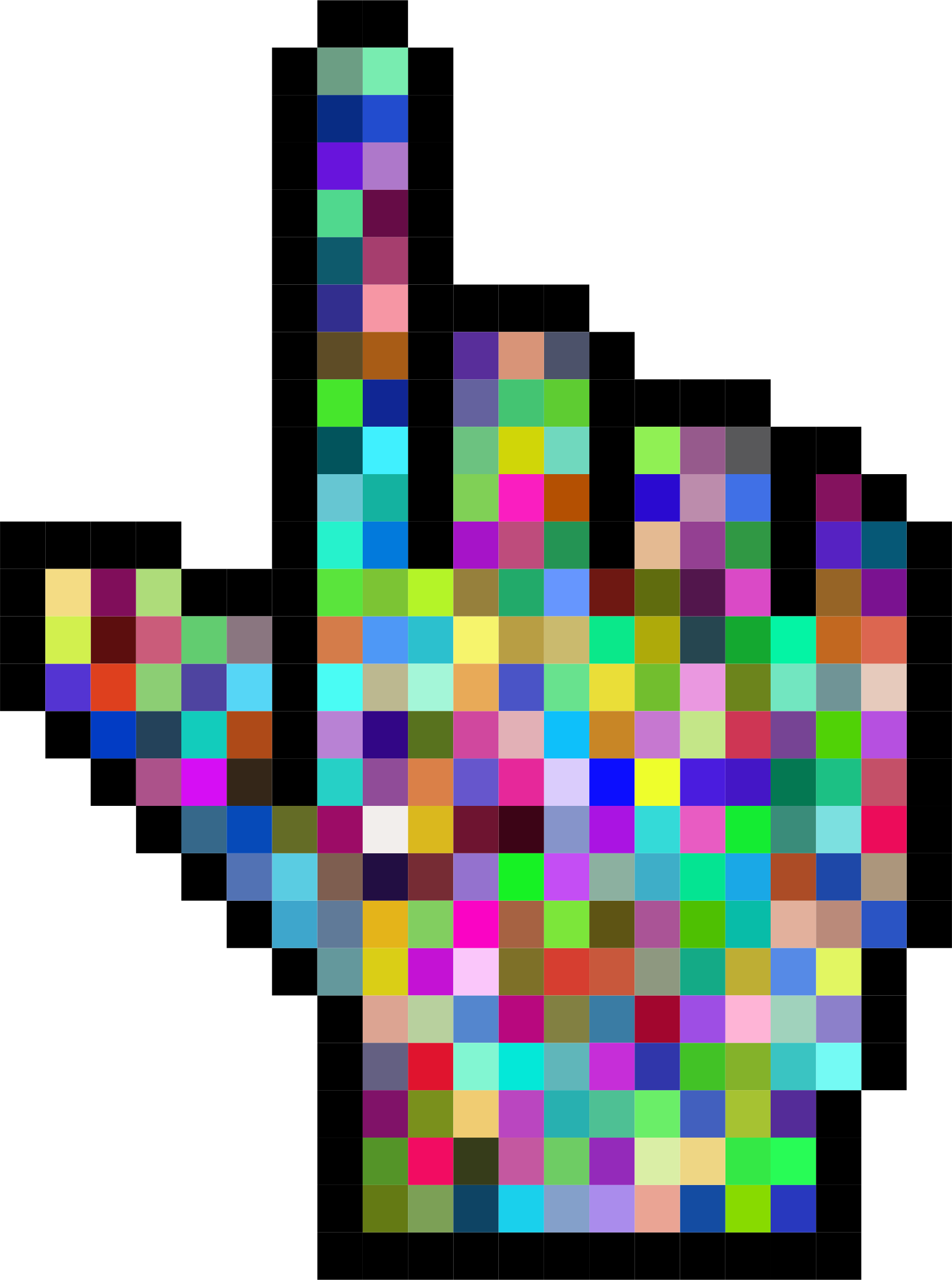 This Free Icons Png Design Of Prismatic Hand Cursor (1706x2292), Png Download