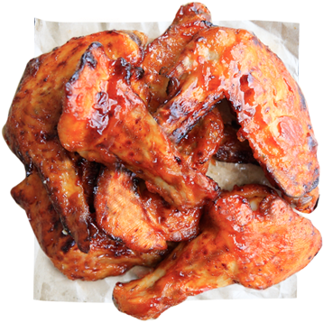 Honey Wings - Barbecue Chicken (400x370), Png Download